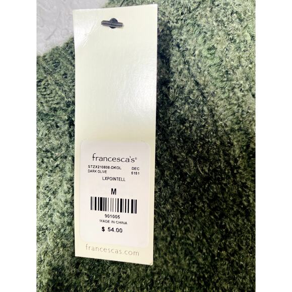 Harper Heritage x Francesca's Sweater Dress Scoop Neck Long Sleeve Green - M - Picture 5 of 7